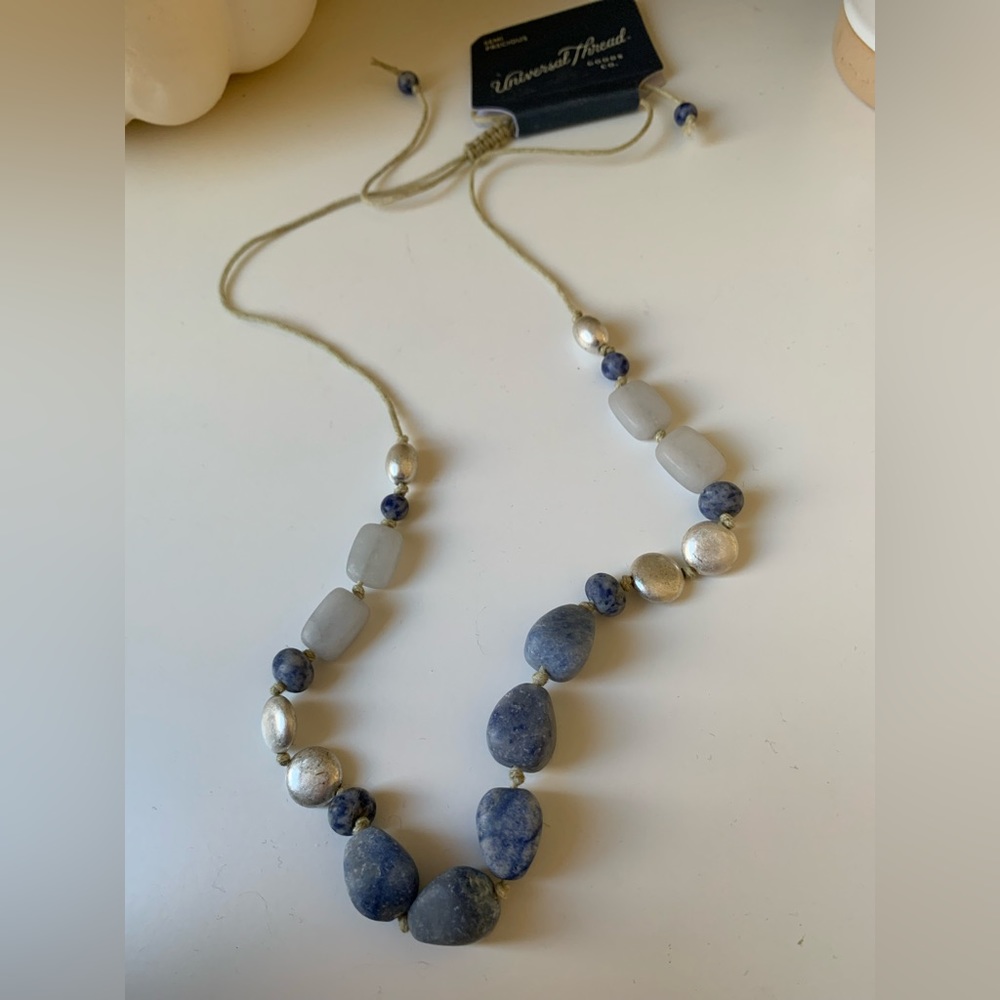 Universal Thread Goods Co semi precious Stone with silver necklace Adjustable